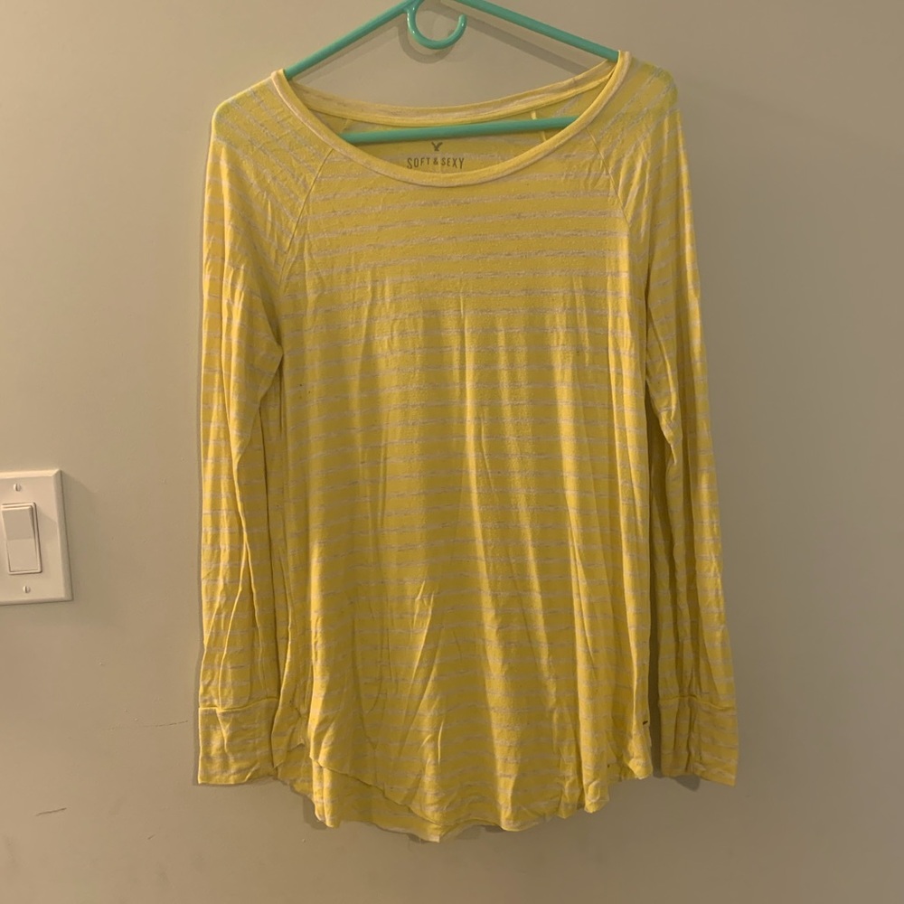 American Eagle Soft and Sexy Striped Long Sleeved Tee